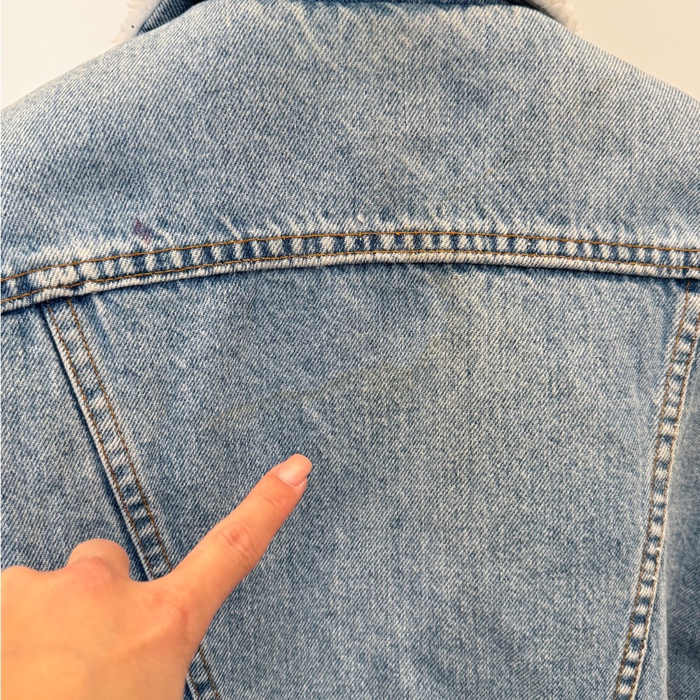 Vintage‎ Kids Levi's Shearling Trucker Jacket Size Small - Picture 7 of 10